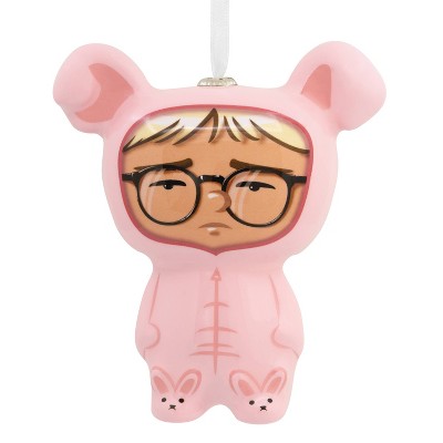 Hallmark A Christmas Story Ralphie in Pink Bunny Suit Decoupage Christmas Tree Ornament