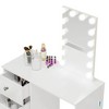 Andromeda Lighted Makeup Vanity White - Boahaus: Elegant Desk with Mirror, 14 LED Bulbs, Storage Drawers - 4 of 4