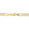 Black Bow Jewelry Men's 6mm, 10k Yellow Gold, Concave Figaro Chain Necklace - 4 of 4