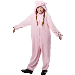 Rubies Kids' Piggy Hooded Zipsters Costume - 1 of 4