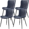 UNISOAR Dining Chairs Set of 2/4, Modern Armless Side Chairs Faux Leather Cushion Seat  for Home, Kitchen, Living Room, Bedroom, Restaurant - 3 of 4