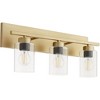 Quorum Lighting Carter 3 - Light Vanity in  Aged Brass - 4 of 4