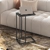 C Shaped End Table, Small Side Tables for Sofa and Bed, Couch Table That Slides Under for Living Room, Bedroom, Home Office, Small Spaces - 3 of 4