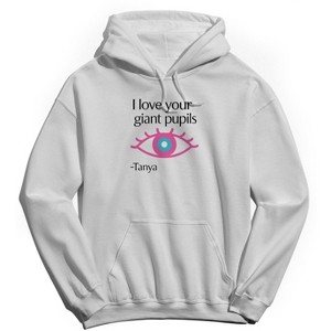 Rerun Island Men's Love Your Giant Pupils By Tanya Luxury Paradise With A Side Of Chaos Long Sleeve Graphic Cotton Sweatshirt Hoodie - 1 of 4