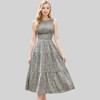 Anna-Kaci Women's Floral Print Sleeveless Midi Dress with Tiered Skirt - 4 of 4