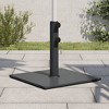 vidaXL 37.5 lb Square Parasol Base for Ø1.3/1.5"/1.9" Poles - Steel Dark Gray Umbrella Stand with Double Knob and Adjustable Foot Pads - 2 of 4