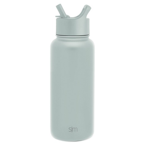 Simple Modern 32 fl oz Stainless Steel Summit Water Bottle with Silicone Straw Lid|Seaglass Sage