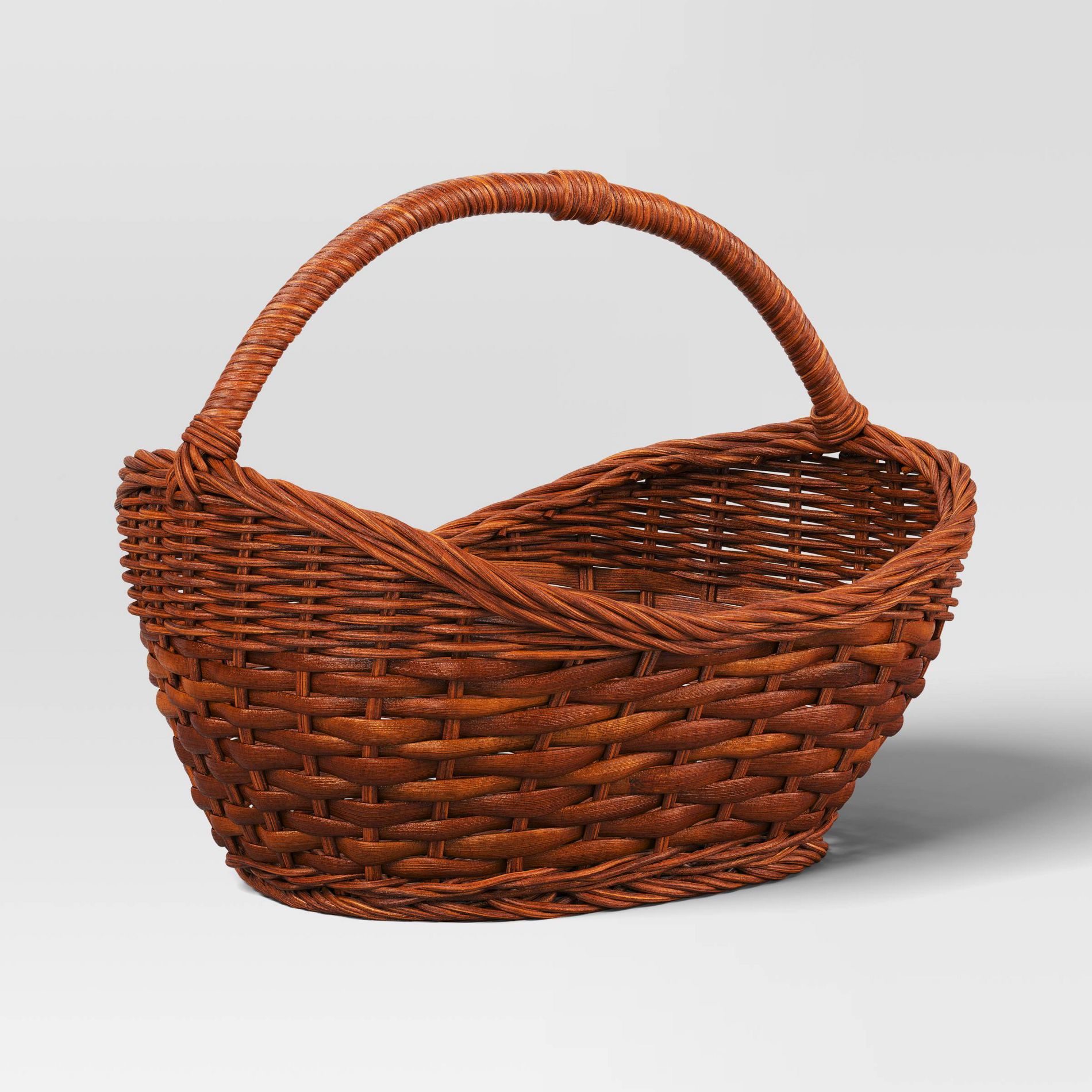 Woven Decorative Basket with Handle Brown - Threshold™