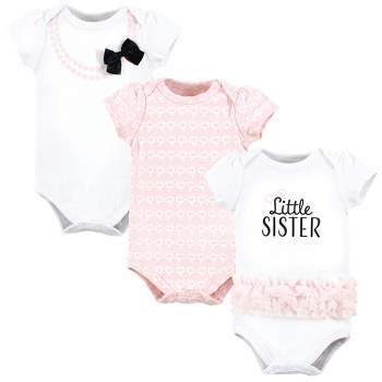 Hudson Baby Infant Girl Cotton Bodysuits, Little Sister Tutu