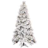 Vickerman Flocked Atka Pine Artificial Christmas Tree 3MM Warm White