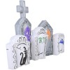 Occasions 8' INFLATABLE FLASHING LIGHTS TOMBSTONE SCENE, 8 ft Tall, Multicolored - 2 of 4