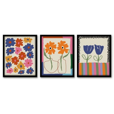 Americanflat 8x10 Abstract Framed Print - Flower Dreams, Minimal By ...