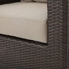 Darius Wicker Swivel Club Chair: Christopher Knight Home, Cushioned, Weather-Resistant Patio Furniture - 3 of 4