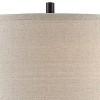 360 Lighting Cody 26" High Industrial Farmhouse Rustic Table Lamps Set of 2 WiFi Smart Socket Pull Chain Oiled Bronze Finish Living Room Oatmeal Shade - 3 of 4