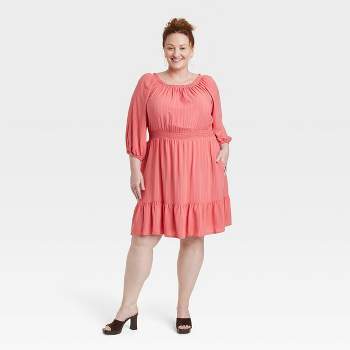 Women's Balloon Long Sleeve Embroidered Dress - Knox Rose™ : Target