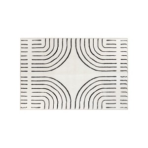World Rug Gallery Bohemian Lines Washable Non Slip Area Rugs - 1 of 4