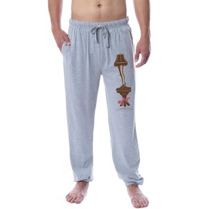 A Christmas Story Mens' Movie Lamp Leg Major Award Sleep Pajama Pants Grey - 1 of 3