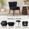 Modern Velvet Accent Chair Set of 2, Soft Upholstered Living Room Chair with Wooden Legs - 4 of 4