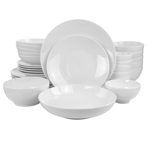 Corelle 18pc Vitrelle Embossed Bella Faenza Dinnerware Set White : Target