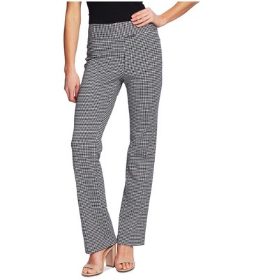 CeCe Womens Zippered Houndstooth Knit Casual Trouser Pants