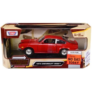 1974 Chevrolet Vega Red "Forgotten Classics" Series 1/24 Diecast Model Car by Motormax - 1 of 3