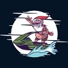 Men's Design By Humans Christmas Cartoon Santa Riding A Jet Ski By rasok Tank Top - 2 of 3
