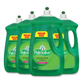 Palmolive Dishwashing Liquid, Original Scent, Green, 90 oz Bottle, 4/Carton