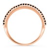Pompeii3 1/10ct Black Diamond Stackable Ring 14K Rose Gold - 2 of 4