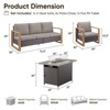 Buenhomino 4 Piece Patio Furniture Set 41in Fire Pit Table Outdoor Furniture Sets Patio Couch Outdoor Chairs 50000 BTU Propane Fire Pit - 3 of 4