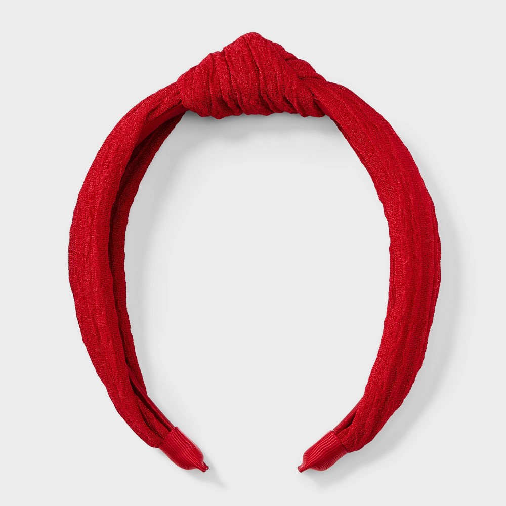 Textured Top Knot Headband - A New Day™ Red