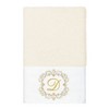 Linum Home Textiles 100% Turkish Cotton MONICA Gold Thread 3PC Embellished Towel Set - 3 of 4