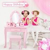 Garvee Vanity Set,Girls' Vanity Table and Chair Set, Makeup Table with Lights Mirror ,for Age 4-9, White - 4 of 4