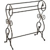 Kings Brand Furniture - Antique Style Pewter Finish Towel Rack Stand - 2 of 4