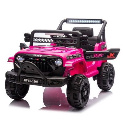 TopComfy Baby Walkers Kids Ride Truck Parental Oversight Two Wheel Drive Four Wheel Suspension Early Education for Kids, Pink, 33.46"*20.28"*10.24"