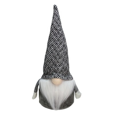 Northlight 10.75" Gray and White Tweed Gnome Table Top Christmas Decoration