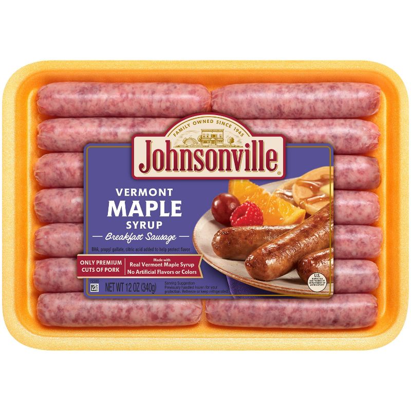 Johnsonville Vermont Maple Syrup Breakfast Sausage - 12oz, 1 of 7