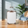 NAYSAYE Luggage ABS Hardshell 3 Piece Spinner Set with TSA Lock and Multi Position Handle for Travel, Brown, 20.87"*11.81"*30.31" - 2 of 4