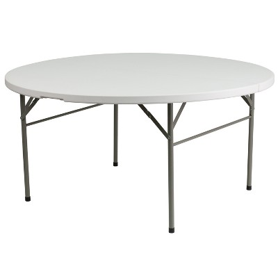 Riverstone Furniture Collection Plastic Folding Table Granite White