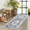 Washable Vintage Floral Medallion Area Rugs, Retro Accent Non Slip Throw Carpet for Bedroom Living Room - 4 of 4