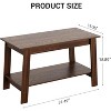 Coffee Table, Small Living Room Tables, 2-Tier Rustic Coffee Table for Living Room, Modern Farmhouse Rectangular Wood Table for Home - 2 of 4