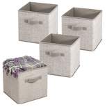 mDesign Soft Fabric Kids Storage Organizer Cube Bin - Small, 4 Pack