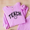 Simply Sage Market S.W.Smiley Teach Varsity Arched Lightweight Garment Dyed Sweatshirt - 3 of 4