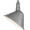Franklin Iron Works Rustic Wall Light Sconce Galvanized Silver Hardwired 10 1/2" Fixture Gooseneck Arm for Bedroom Bathroom Vanity - 2 of 4