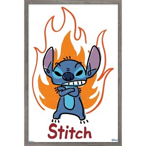 Trends International Disney Lilo & Stitch (2002) - Fire & Attitude Framed Wall Poster Prints - 1 of 4