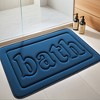 Unique Bargains 2Pcs Memory Foam Water Absorbent Quick Dry Non-Skid Bottom Soft Bathroom Rugs - 2 of 4