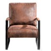 NicBex Accent Chair with Durable Square Metal Frame Lounge Chair Modern Armchair Reading Chair Comfy Chair for Living Room, Brown - 3 of 4