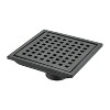6 Inch Square Shower Floor Drain Square Shower Floor Drain with Flange,Pattern Grate Removable,Food-Grade SUS 304 Stainless Steel - 2 of 4