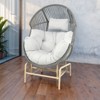 Outdoor Glider Egg Chair Ottoman with Soft Cushion - 3 of 4