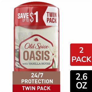 Old Spice Men's Antiperspirant & Deodorant Oasis with Vanilla, 2.6oz, Twin Pack - 1 of 4