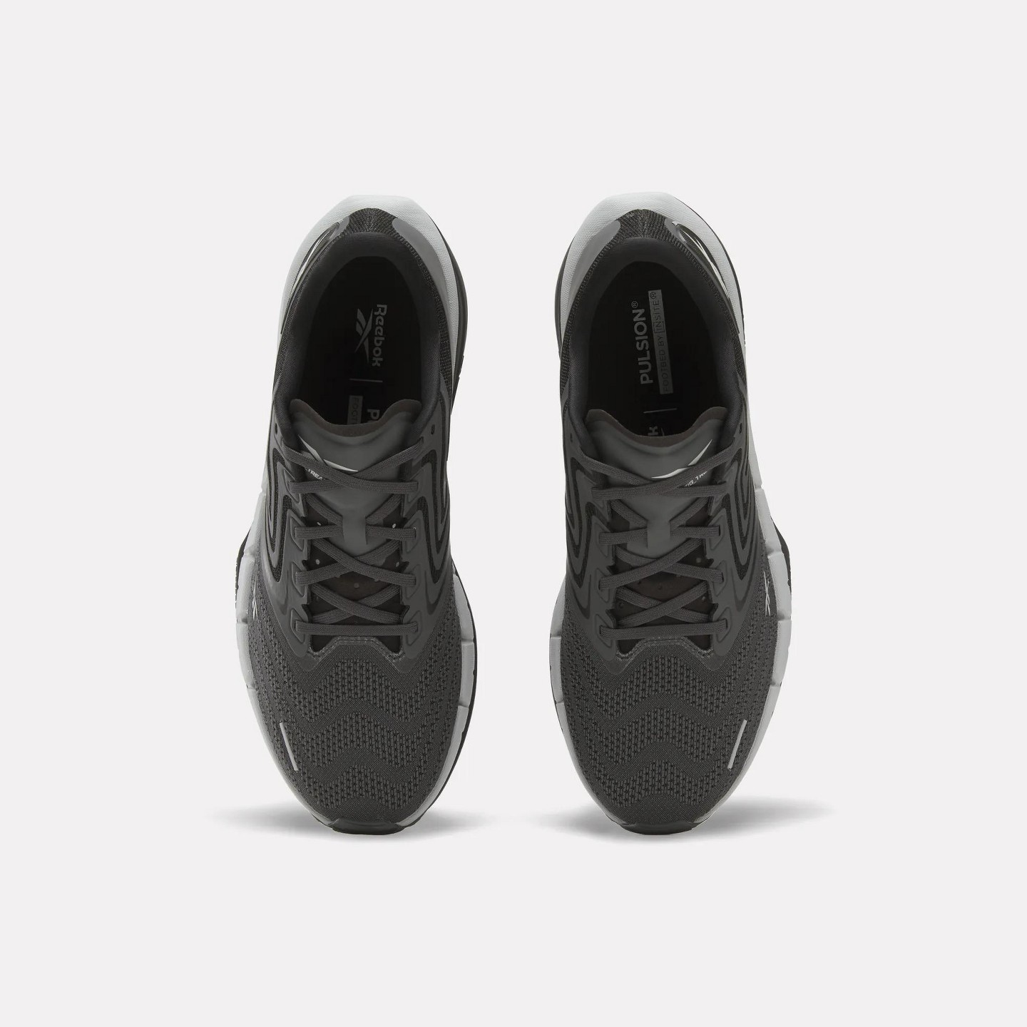 Мужские кроссовки Reebok FloatZig Tread Running Shoes Size 12 White/Black/Grey, цвет: Чёрный — фото 2